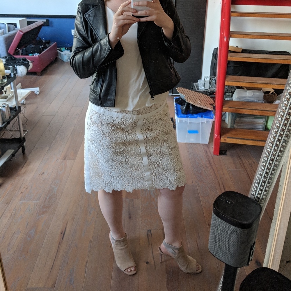 Chanel White Lace Skirt - image 7